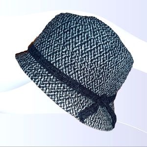 Derby Hat Gray & Black Twill Derby Hat